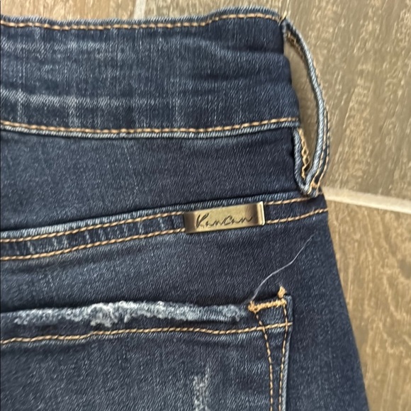 KanCan Dark Blue Distressed Jean Shorts - Picture 5 of 8